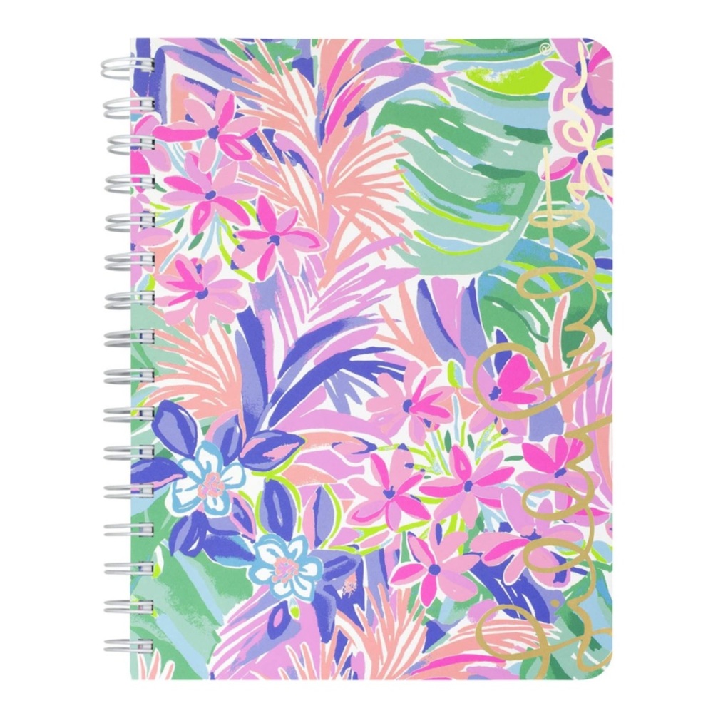 NWT Lilly Pulitzer Hardcover Spiral Notebook 8.25" x 6.5" w/ 160 College Ruled